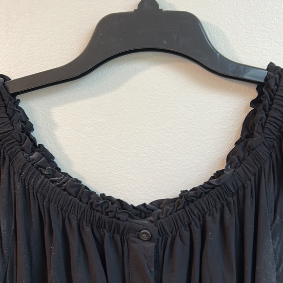 Loft black dress with ruffles size medium. - Picture 6 of 7